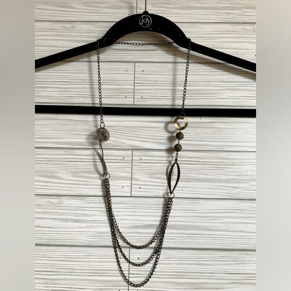Elegant brass finish Chain Necklace
